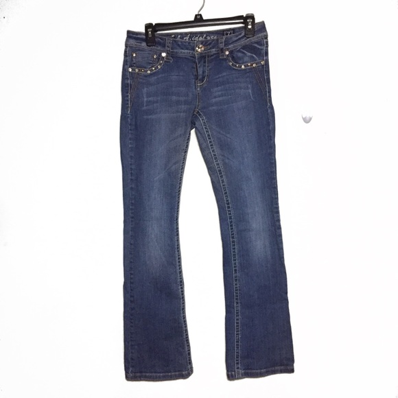 L.A. idol Denim - LA Idol Bling Pocket Jeans Crystals & Studs 7